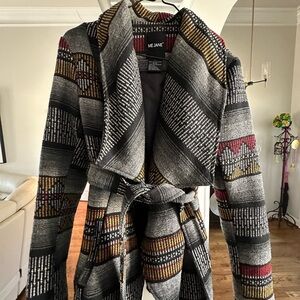 Me Jane Women's Multicolor Patterned Coat